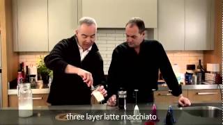 aerolatte  milk frother makes three layer caffè latte macchiato [upl. by Curzon]