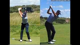 Justin Thomas golf swing  Long Iron faceon amp downtheline July 2017 [upl. by Francesco]