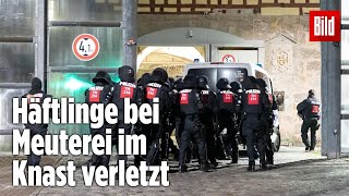 Gefängnismeuterei Polizei stürmt Knast in Thüringen  JVA Untermaßfeld [upl. by Nnylyma662]